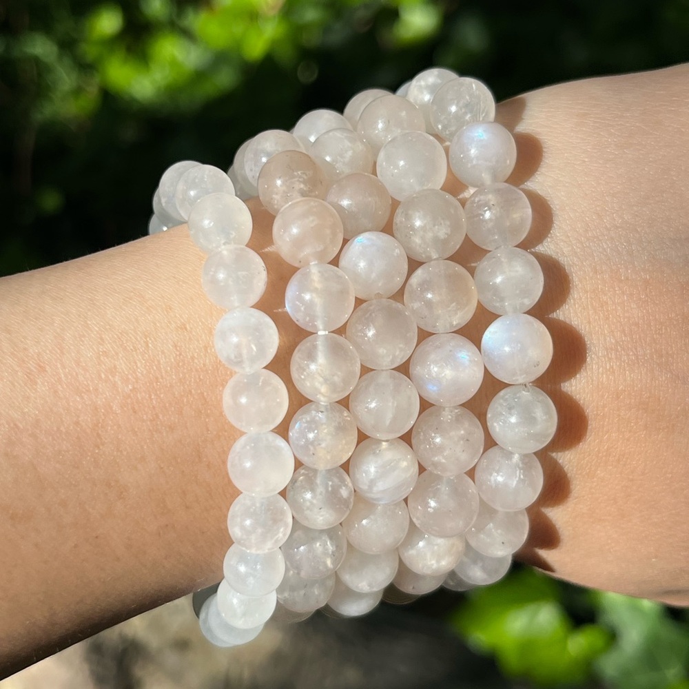 8mm flashy peach moonstone‎ bracelet